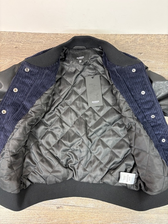 Hudson Los Angeles Corduroy & Leather Varsity Jacket XS New With Tags $495 - Picture 3 of 10
